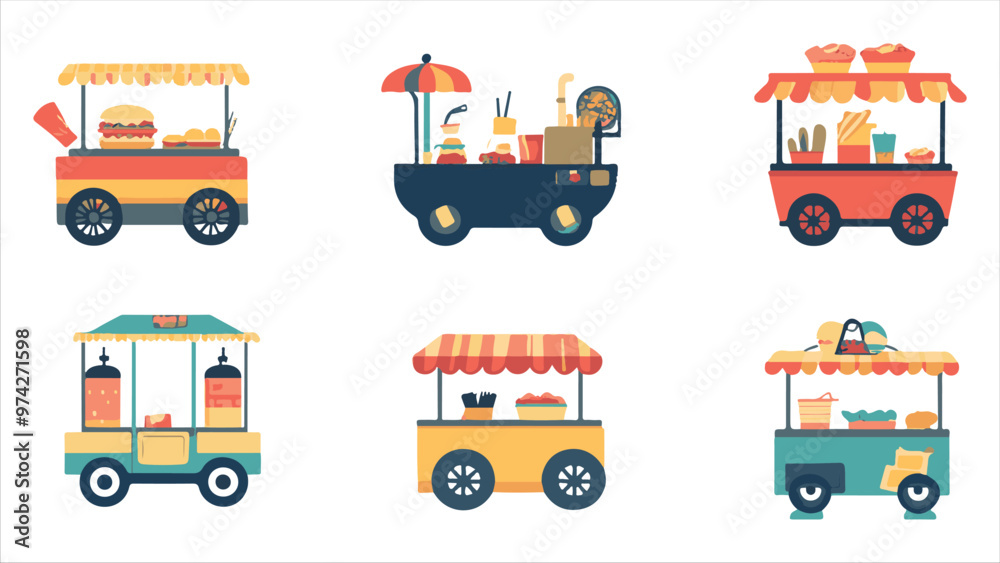 food cart icon illustration food cart vector icon food cart icon illustration food cart vector icon