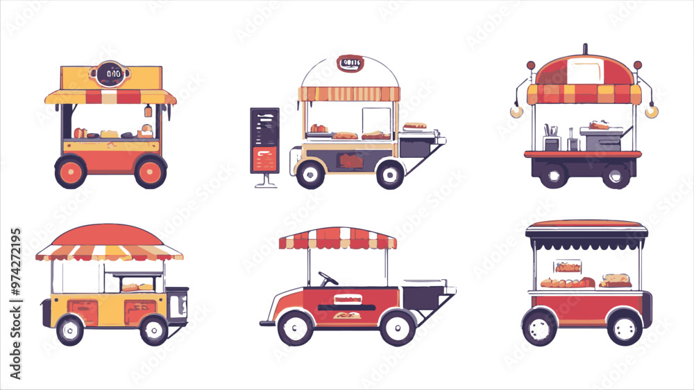 Fototapeta premium food cart icon illustration food cart vector icon