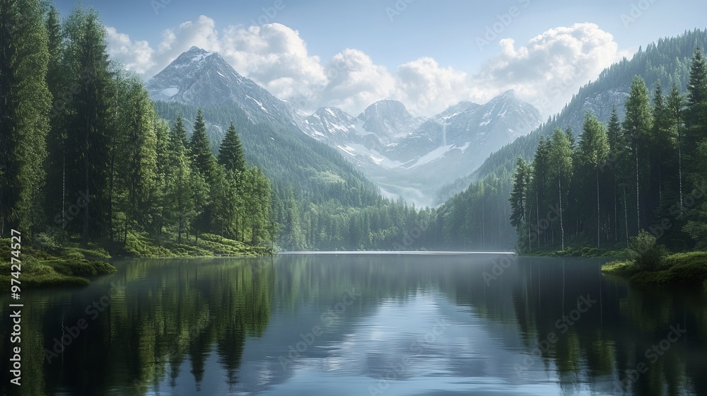 Nestled amidst verdant forests and towering mountains lies a tranquil lake, its pristine waters reflecting the surrounding grandeur. Nestled amidst verdant forests and towering mountains lies a tranquil lake, its pristine waters reflecting the surrounding grandeur.