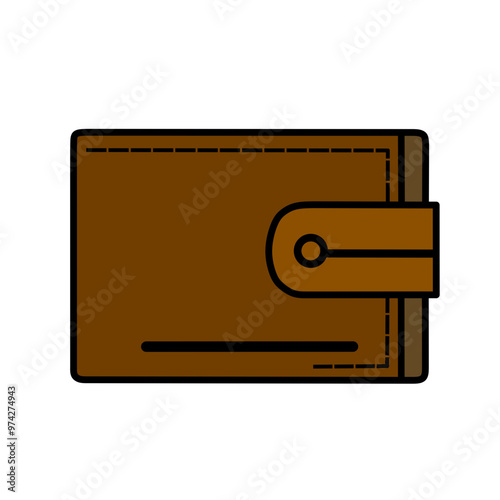 Wallet vector icon, Suitable for various design needs such as financial applications, e-commerce, digital payments and business presentations.