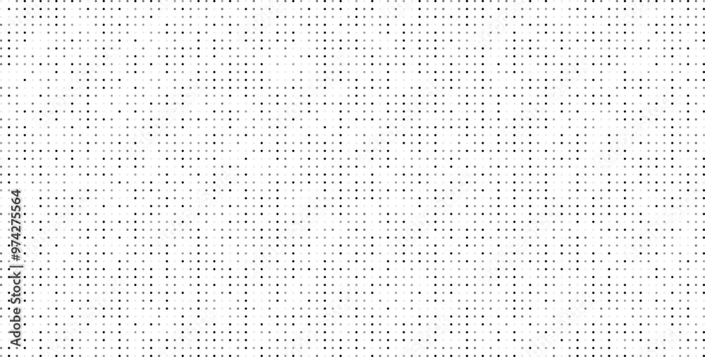 Dot pattern seamless background in fading black. Polka dot pattern template.