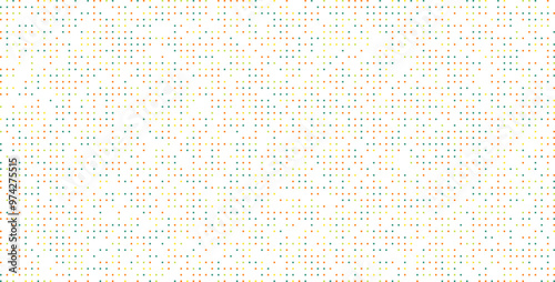 Dot pattern seamless background in fading yellow, green, orange. Polka dot pattern template.