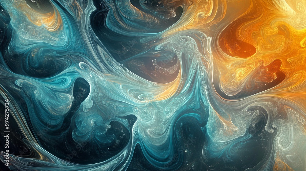 Mesmerizing images of swirling shapes and colors that look like waves. Mesmerizing images of swirling shapes and colors that look like waves.