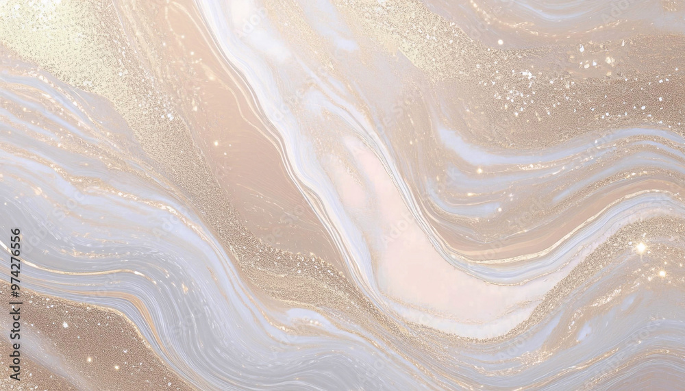 Fototapeta premium Tło abstrakcyjne do projektu, tekstura marmuru, beżowy kolor, wzór w kształcie fal, tapeta