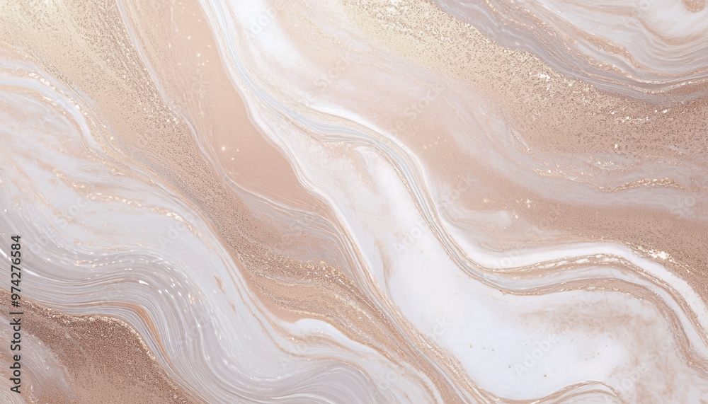 Fototapeta premium Tło abstrakcyjne do projektu, tekstura marmuru, beżowy kolor, wzór w kształcie fal, tapeta