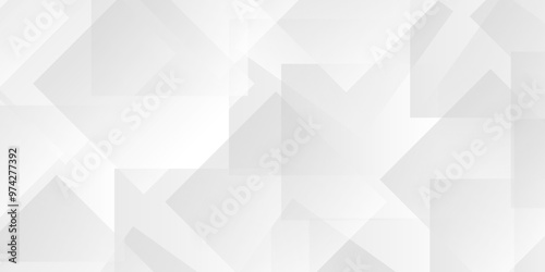 Vector paper wave technology smooth carve blank white gradient abstract background with lines light triangle texture background. geometric white empty square creative diamond concept wall web design.