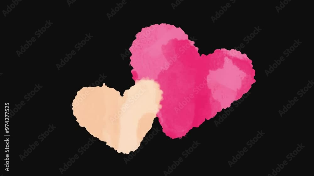 pink heart on a black background pink heart on a black background