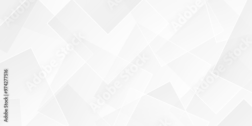 Vector paper wave technology smooth carve blank white gradient abstract background with lines light triangle texture background. geometric white empty square creative diamond concept wall web design.