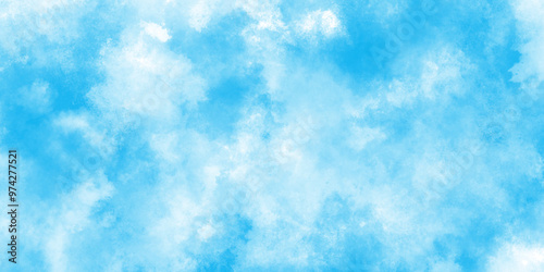 Vibrant clear blue sky with puffy and blurry natural clear clouds, The summer is colorful clearing day Good weather with natural clouds, Abstract blue color clouds background.