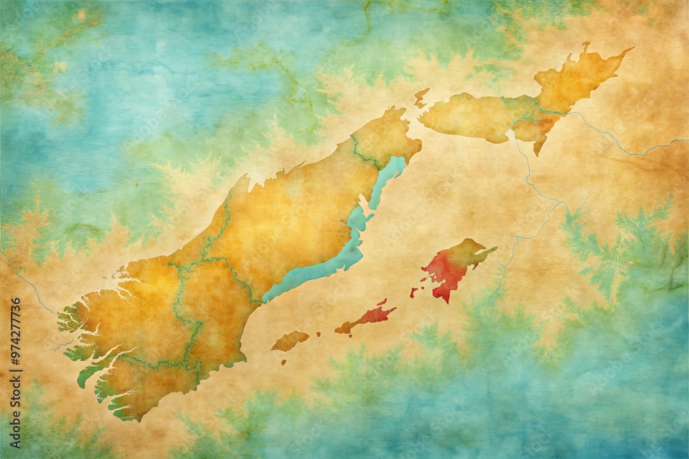 Vibrant color map of Nova Scotia, Canada, highlighting provincial borders, cities, and coastal regions, surrounded by Vibrant color map of Nova Scotia, Canada, highlighting provincial borders, cities, and coastal regions, surrounded by