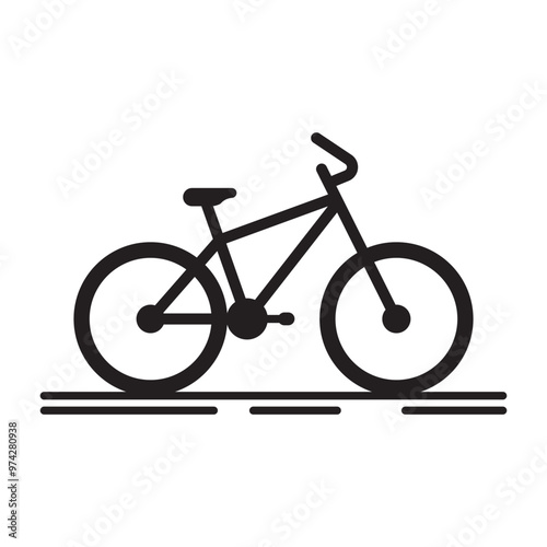 Bicycle Silhouette Vector Illustration photo