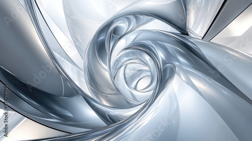 Silver Abstract Design.