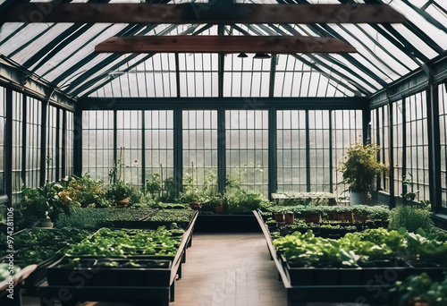 greenhouse with plants