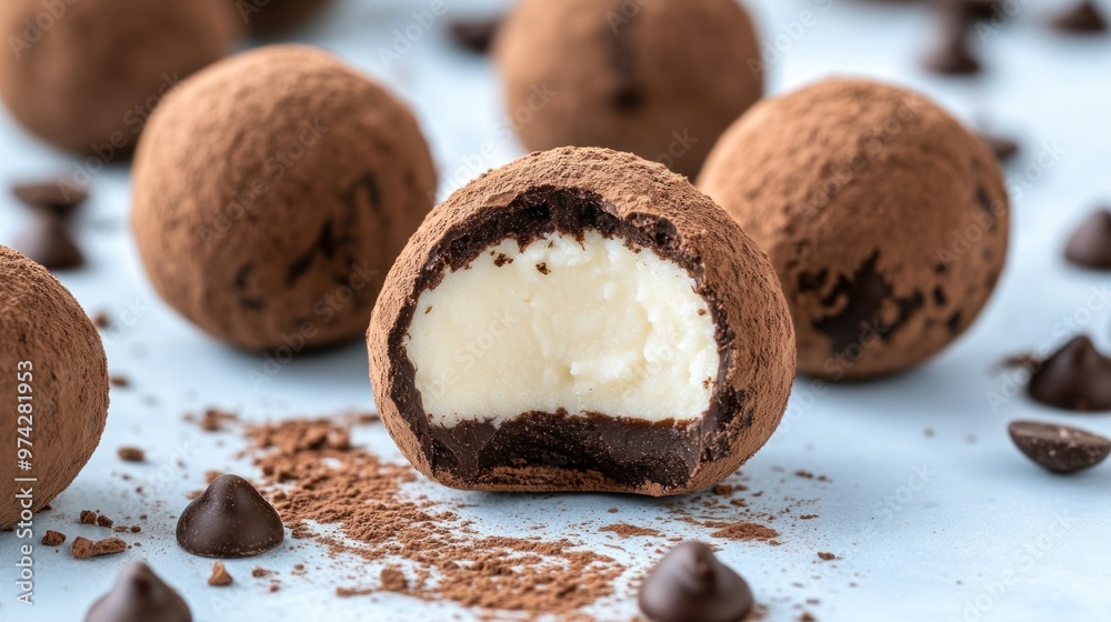 Chocolate Truffles with White Filling Chocolate Truffles with White Filling