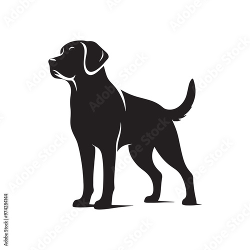 Elegant dog silhouette for diverse artistic projects - Dog black vector
