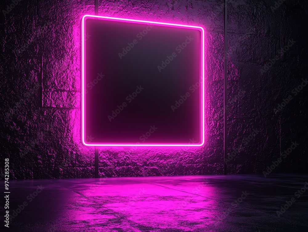 Neon light Black Friday text on sleek black background, 3D illustration Neon light Black Friday text on sleek black background, 3D illustration