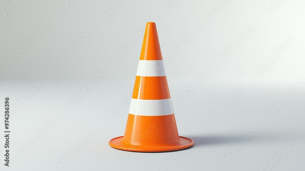 traffic cone on white background traffic cone on white background