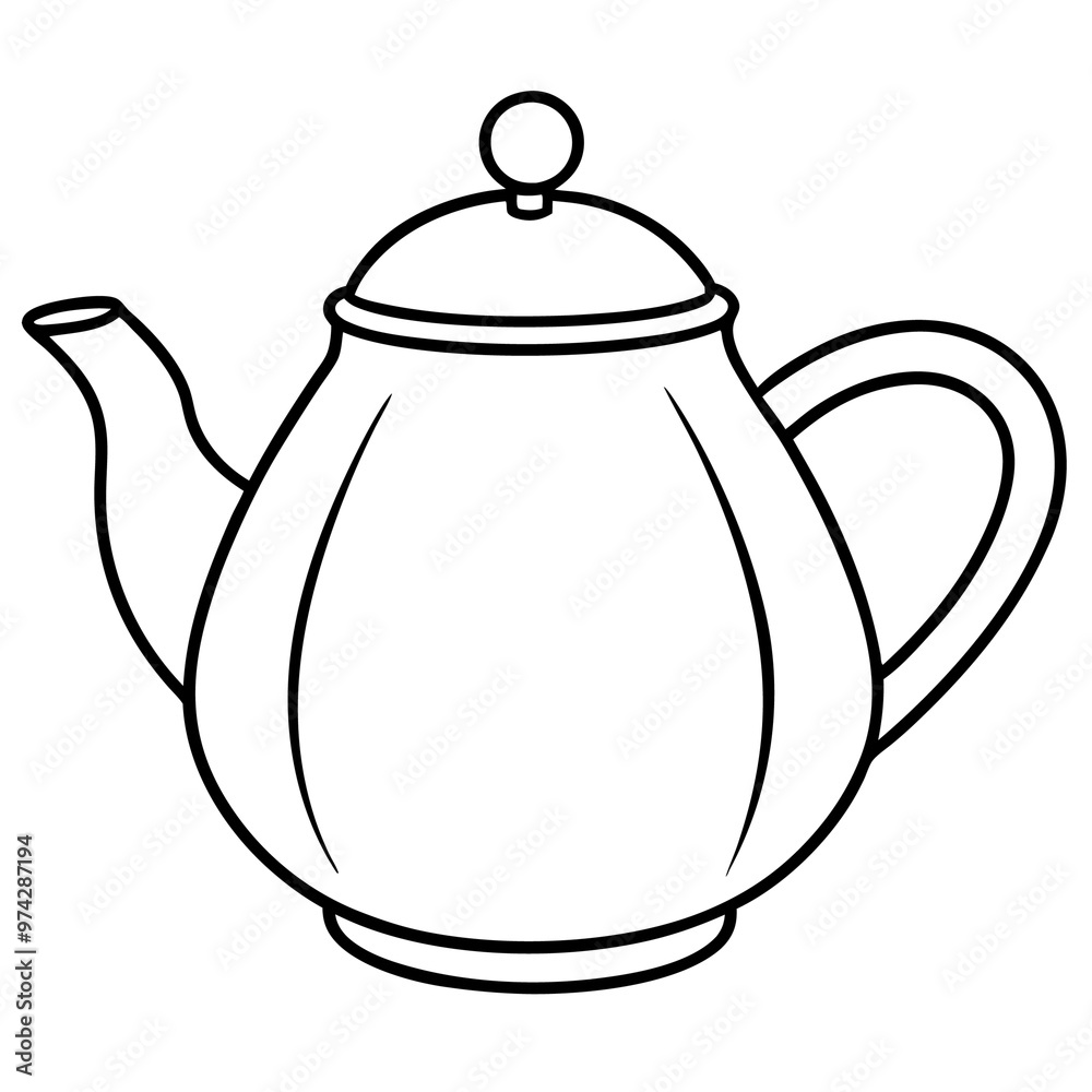 teapot outline coloring book page line art drawing teapot outline coloring book page line art drawing