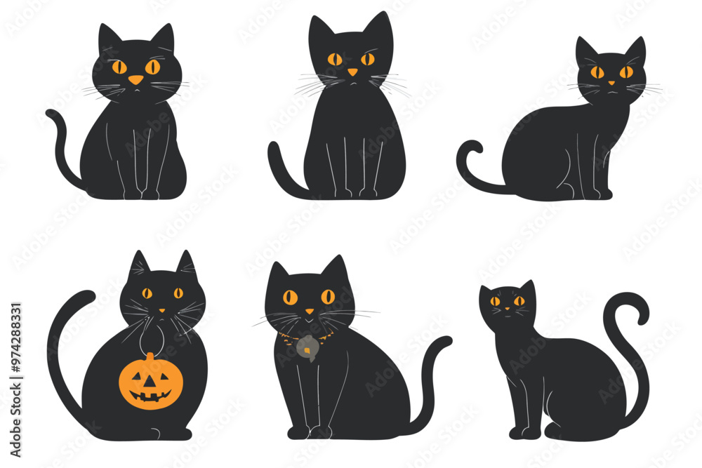 Halloween cat vector
