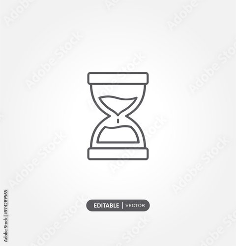 Hourglass icon in flat style. Sandglass vector illustration on isolated background. Sand clock sign business concept.