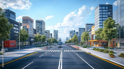 Fototapeta Naklejka Na Ścianę i Meble -  street view of modern city