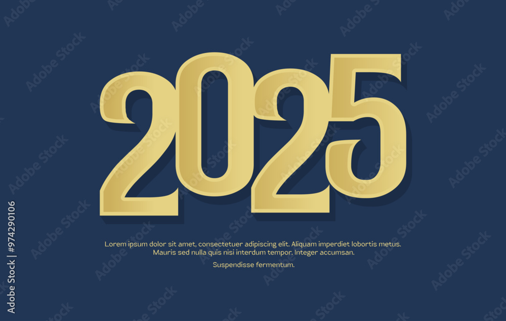 2025 design in luxurious gold color 2025 design in luxurious gold color
