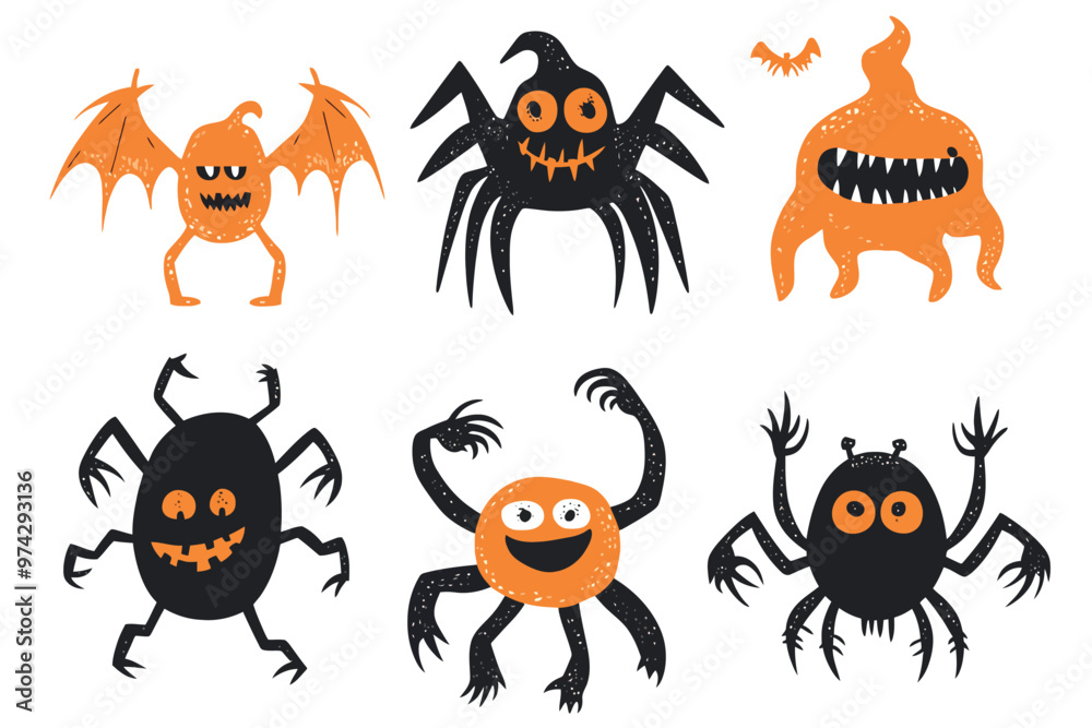 Set of Halloween creatures Set of Halloween creatures