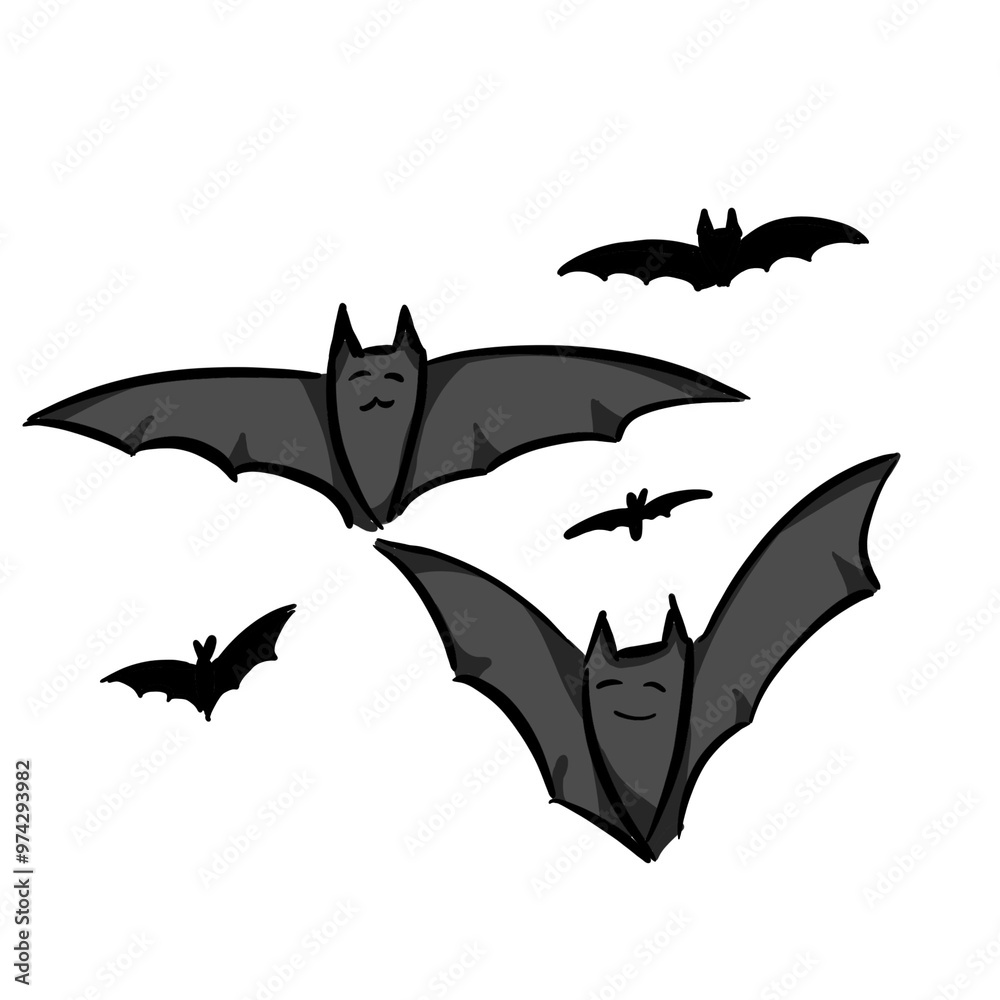 The bats of halloween isolated on transparent background. The bats of halloween isolated on transparent background.
