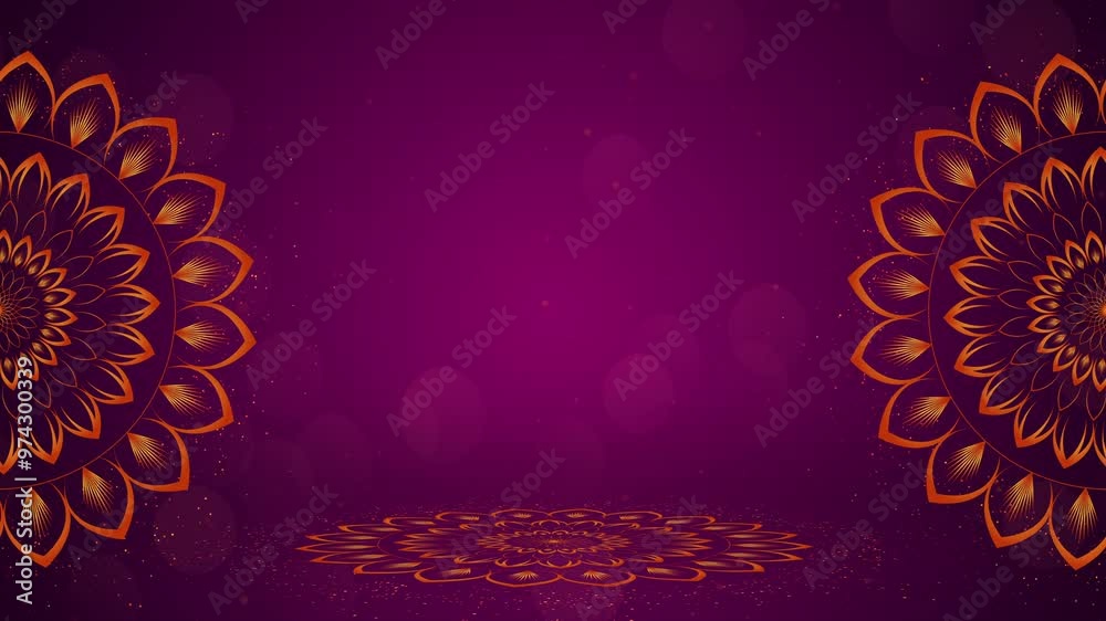 Happy Diwali greetings background with copy space for text or logo. Diwali is the Hindu festival of lights, celebrated in India. Deepavali 4K animation.