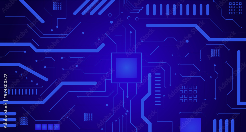 Circuit board technology background, illustration of electronics cpu board components suitable for presentations about computer technology. Circuit board technology background, illustration of electronics cpu board components suitable for presentations about computer technology.