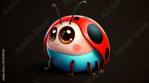 Cute Ladybug Cartoon.