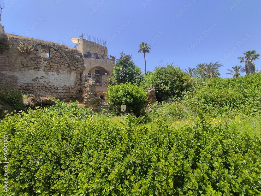 Fototapeta premium israel, vacation, travel, bazaar, spices, counters, sweets, antiquity, architecture, monument, ancient, walls, fortress, alleys, streets, pavement, people, merchants, tourists, gates, signs, design