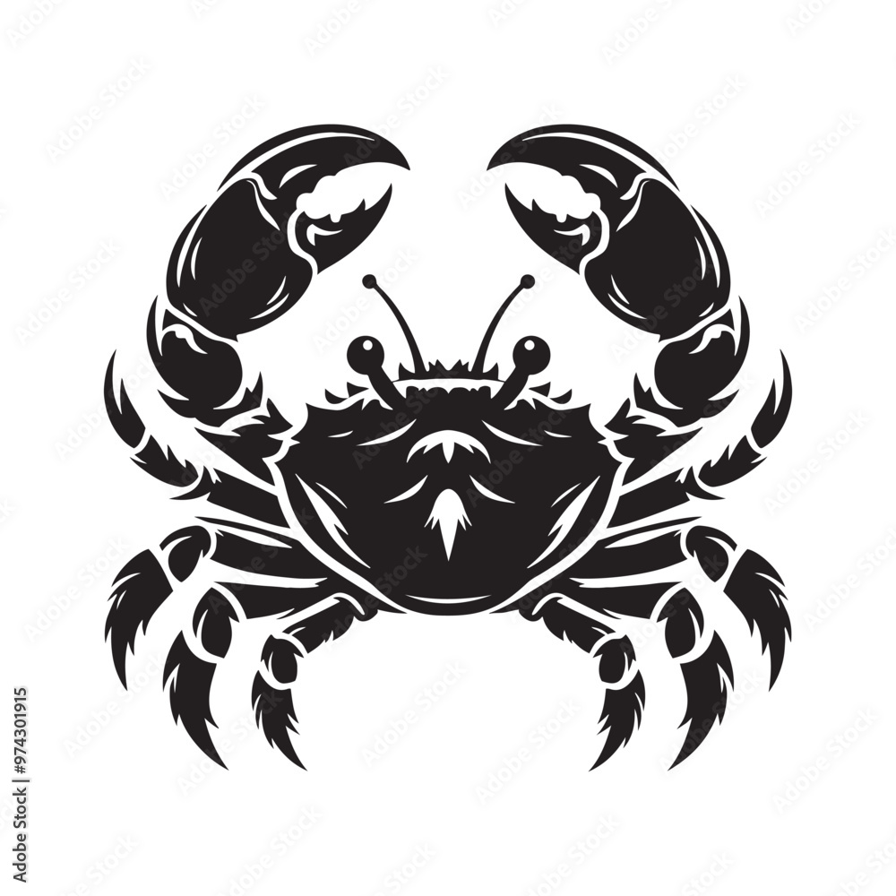 custom made wallpaper toronto digitalCrab silhouette for versatile design and media uses - Crab black vector