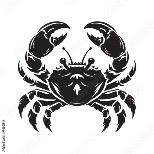 Wallpaper Mural Crab silhouette for versatile design and media uses - Crab black vector
 Torontodigital.ca