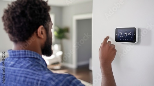 Man Adjusting Thermostat
