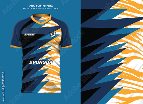 T-shirt jersey design.mockup, sport shirt template design for soccer jersey, football kit. Vector Illustration