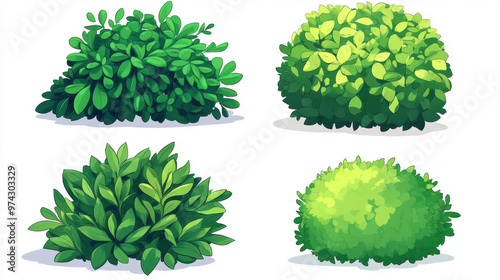 Green Bushes Set.