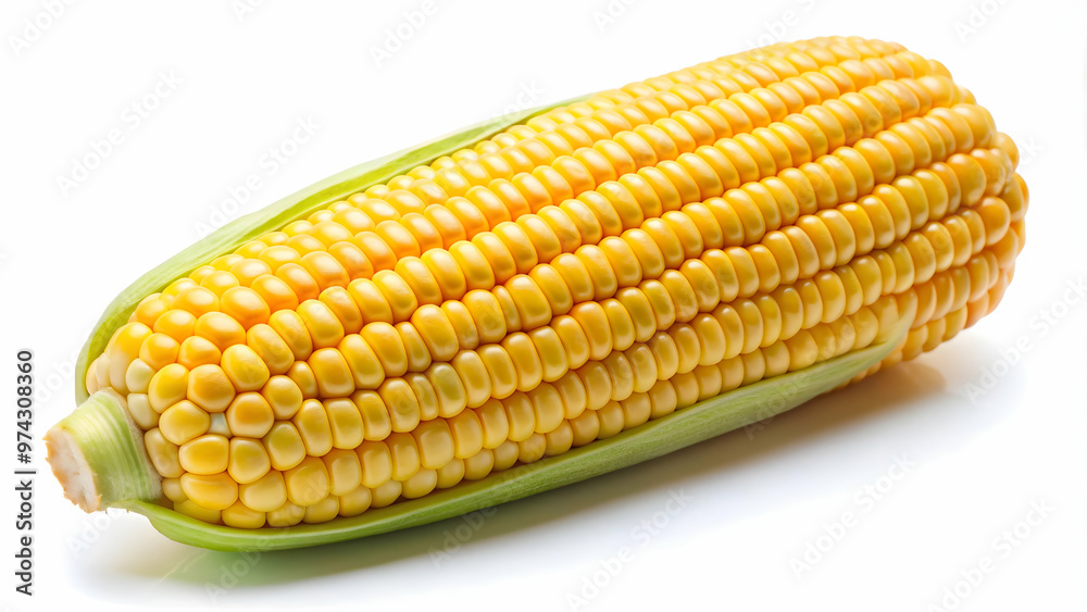 close-up of a single ear of corn, highlighting its golden kernels and the protective green leaves.
A healthy and nutritious ear of corn, perfect for summer meals close-up of a single ear of corn, highlighting its golden kernels and the protective green leaves.
A healthy and nutritious ear of corn, perfect for summer meals