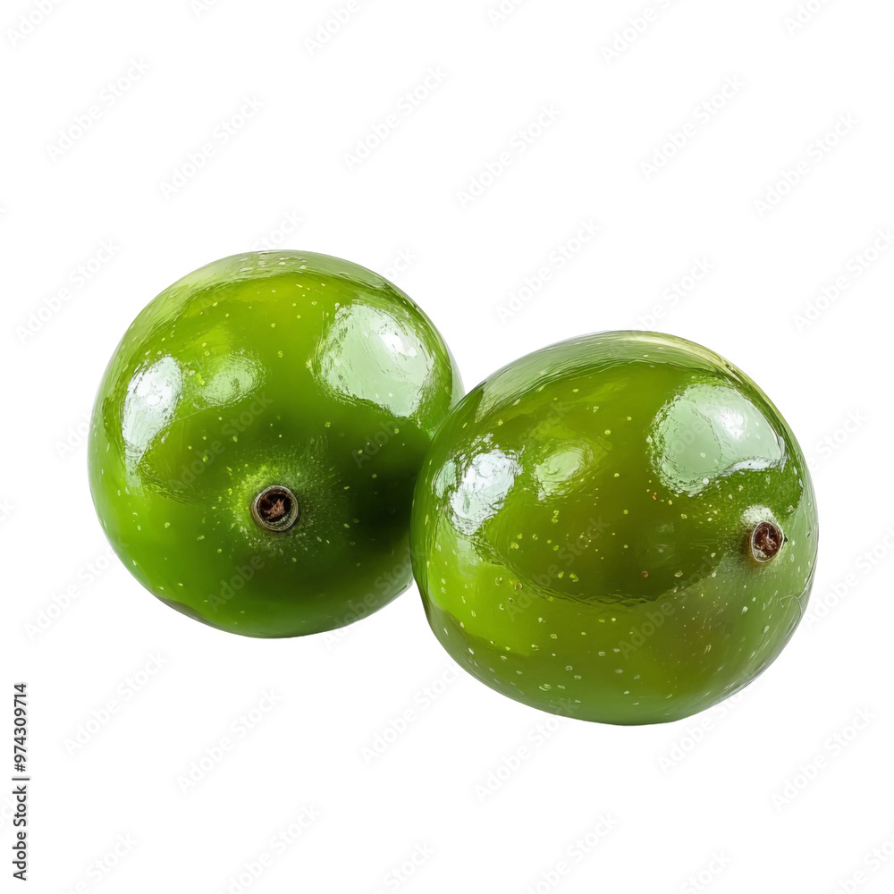 Obraz premium green apples isolated on white background