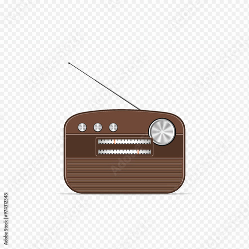 radio isolated on transparent and White background PNG
