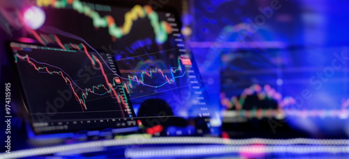 Online trading, Investment, Strategy market plan, and Stock market fluctuations Concept.