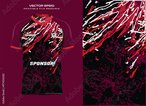 T-shirt jersey design.mockup, sport shirt template design for soccer jersey, football kit. Vector Illustration