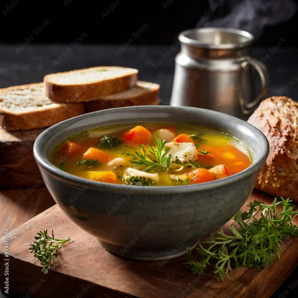 vegetable soup with meatballs