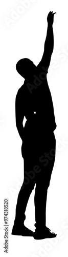 Person Reaching Up Silhouette