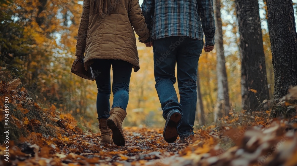 Autumn walk through the woods Autumn walk through the woods