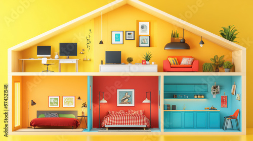 Colorful Home Interior.