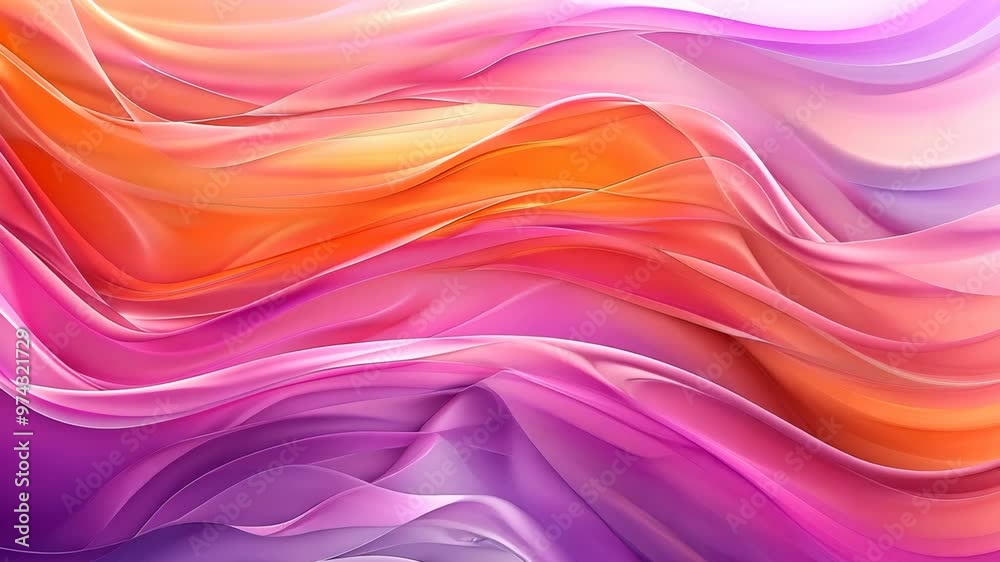 Vibrant abstract waves of orange, pink, and purple flowing gracefully in a captivating modern design Vibrant abstract waves of orange, pink, and purple flowing gracefully in a captivating modern design
