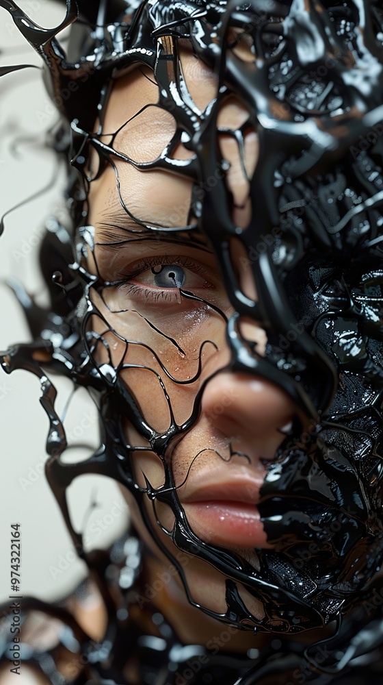Abstract Portrait: Liquid Transformation Abstract Portrait: Liquid Transformation