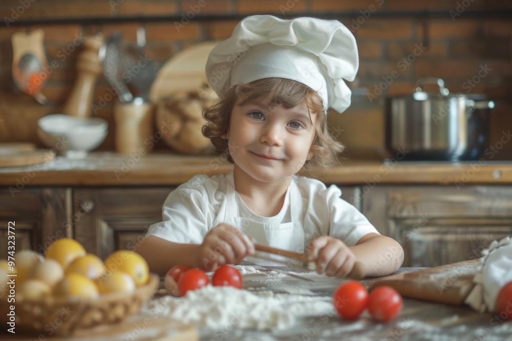 A creative child uses their culinary skills to create unique and delicious dishes, impressing their family and friends A creative child uses their culinary skills to create unique and delicious dishes, impressing their family and friends