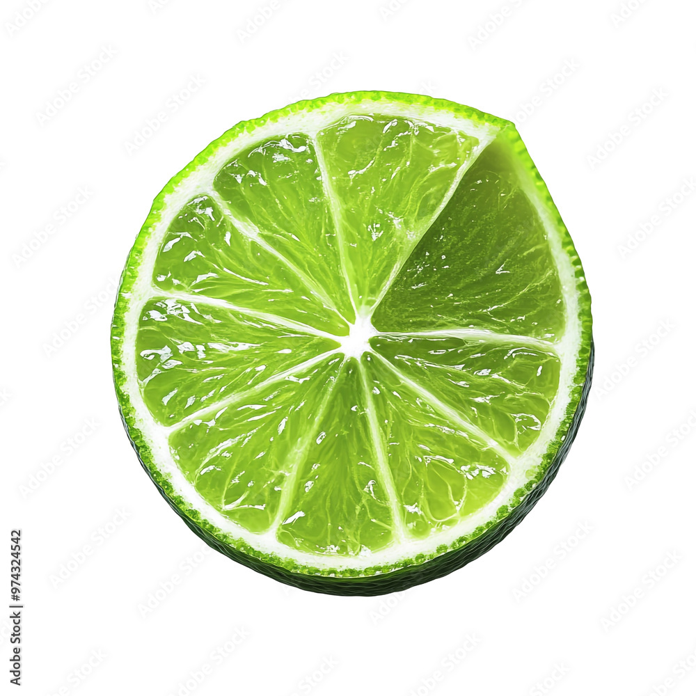 slices of lime isolated on a transparent background slices of lime isolated on a transparent background